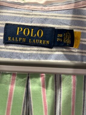 Ralph Lauren Multi-Color Striped Button-Up Shirt 2XB XXL
